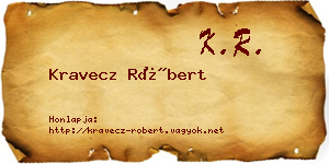 Kravecz Róbert névjegykártya